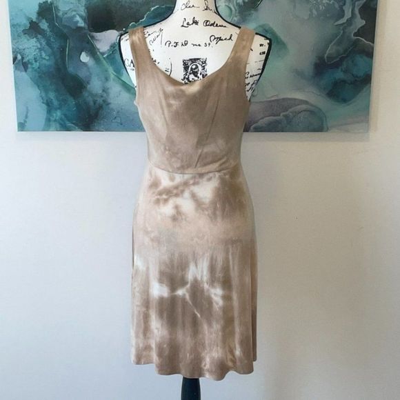 Gilli Neutral Tie Dye Sleeveless Scoop Neck Fit And Flare Dress Size Sma… - Picture 5 of 11